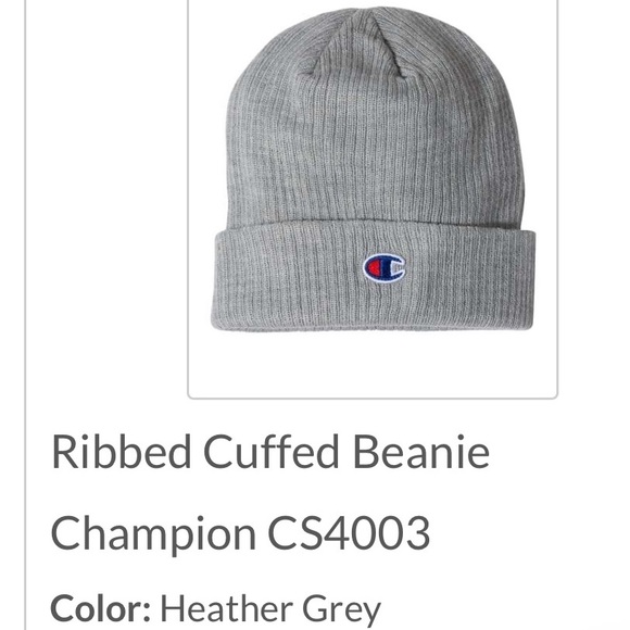 Champion OSFA Beanie Unisex Heather Grey - Picture 1 of 1